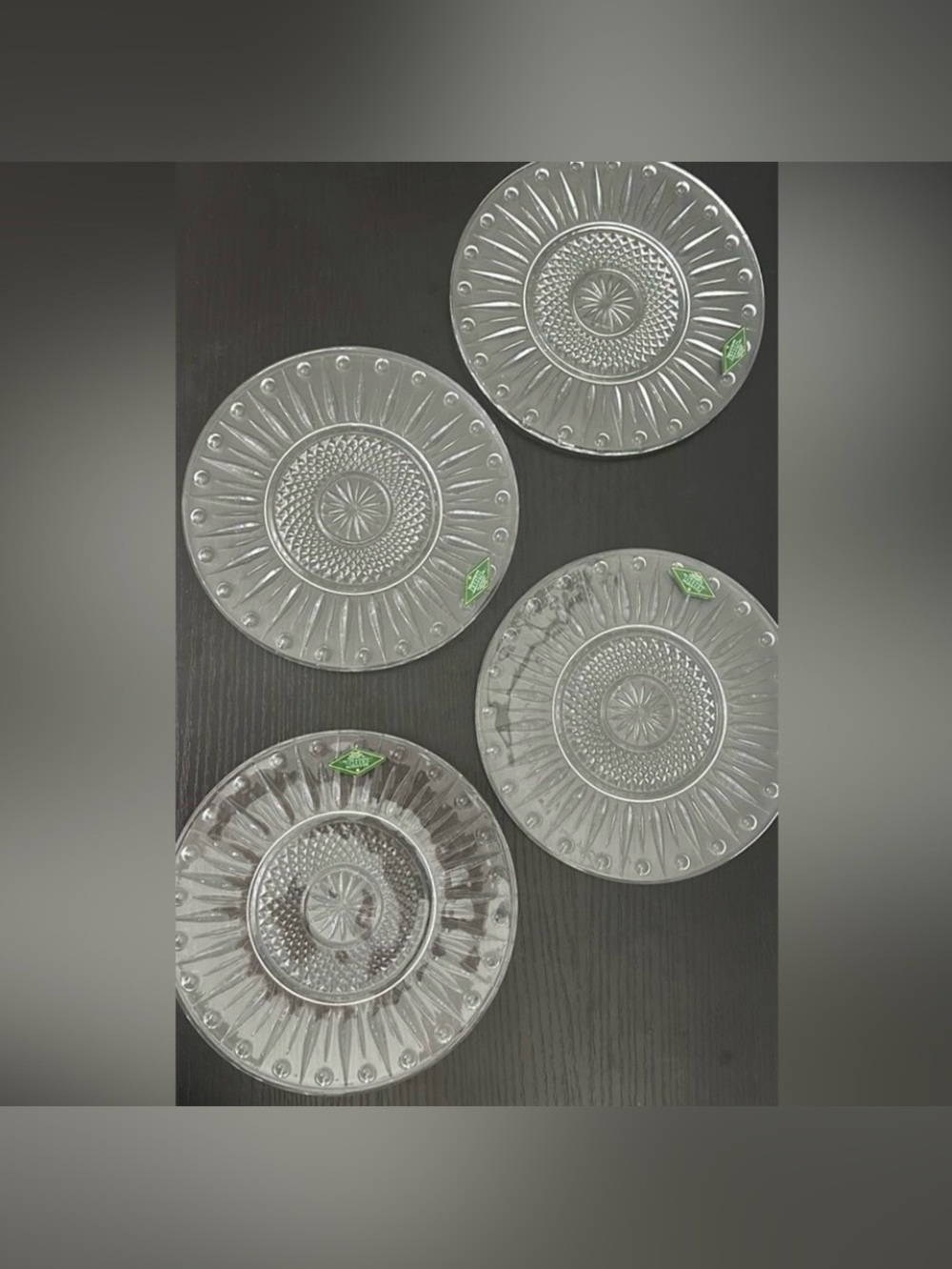 Shannon by Godinger 24% Lead Crystal Sutton Place Dessert Plates (4)